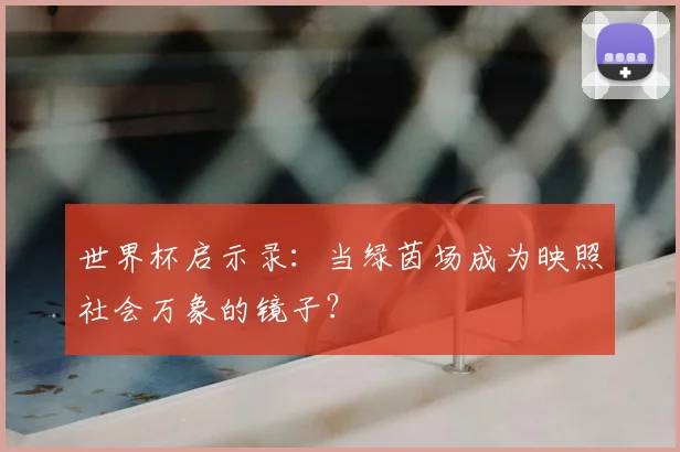 世界杯启示录:当绿茵场成为映照社会万象的镜子?