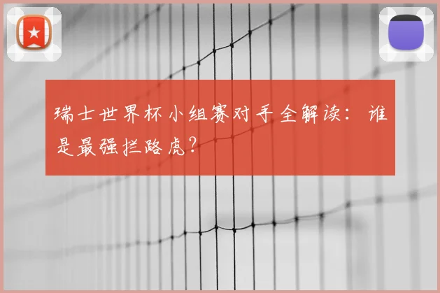 瑞士世界杯小组赛对手全解读：谁是最强拦路虎？